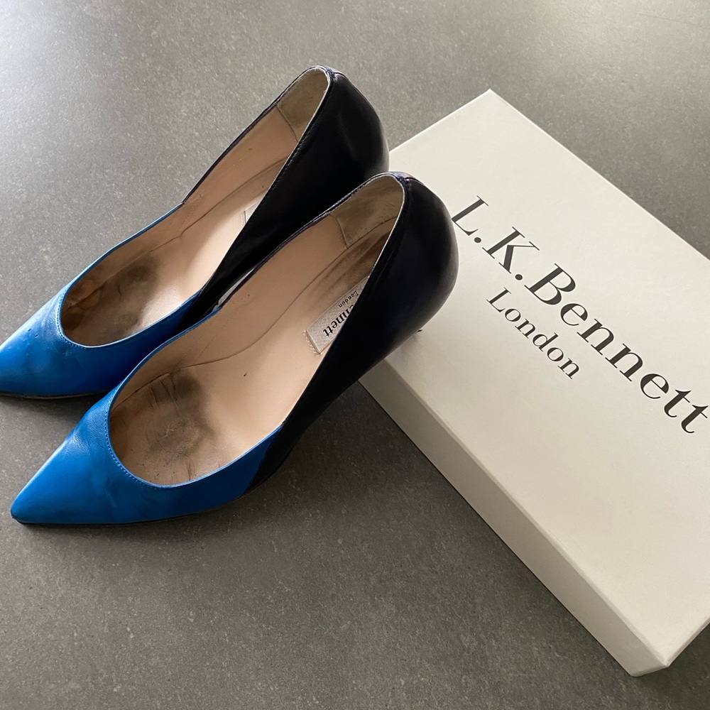 LK Bennett Pumps | Blue & Black Pumps | 7.5
